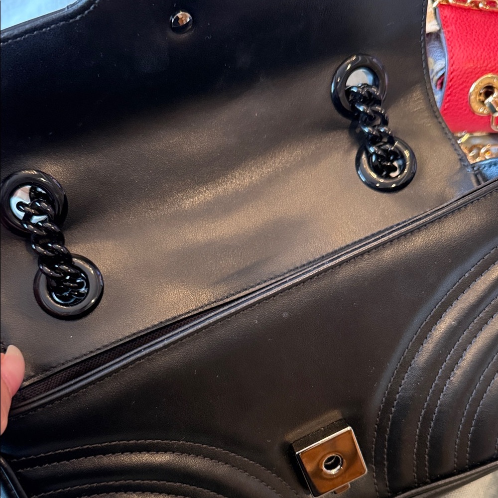 Black Quilted Shoulder Bag - Picture 5 of 5